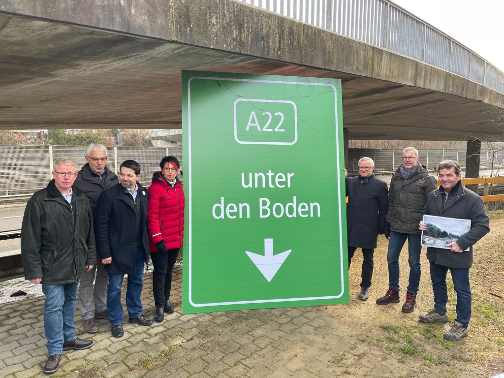 Die A22 soll ein Stockwerk tiefer