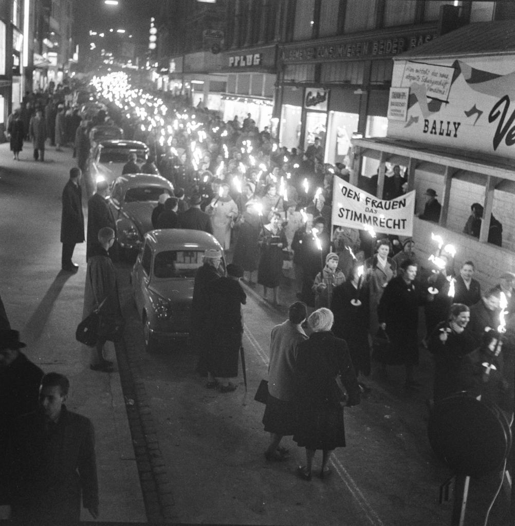 Am 1. Februar 1960 gingen Baslerinnen für ihr Stimmrecht auf die Strasse