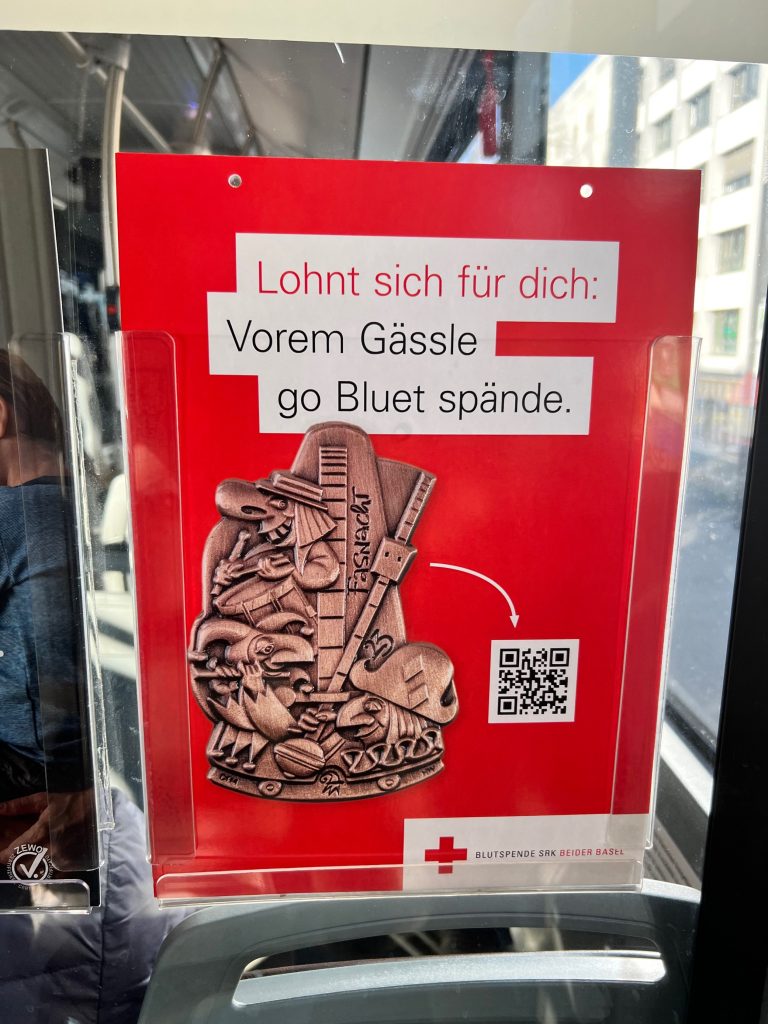 Für dein Blut gibt es ein Fasnachts-Päckli