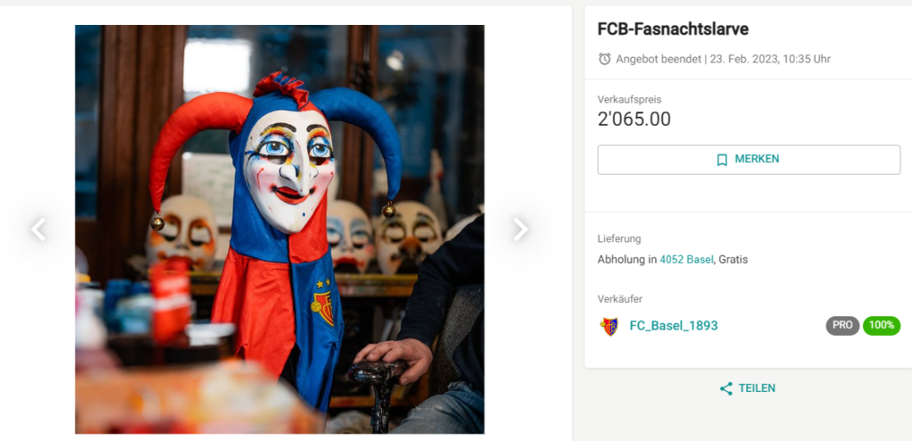 FCB versteigert Fan-Larve für 2'000 Franken