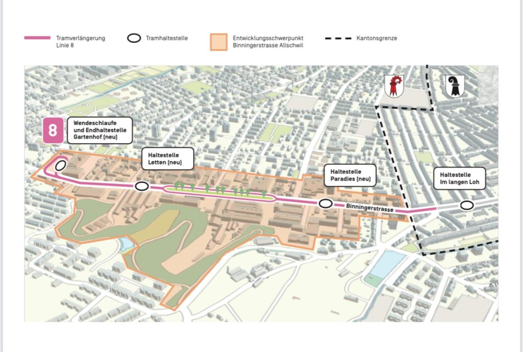 Umgestaltung wird konkreter: Das 8er-Tram soll künftig bis nach Allschwil fahren