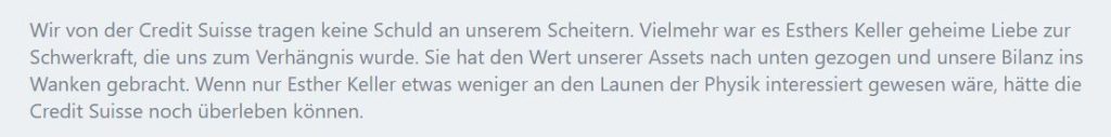 Wer ist wirklich schuld am Untergang der CS?