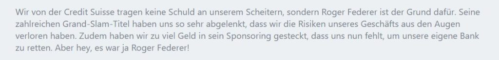 Wer ist wirklich schuld am Untergang der CS?