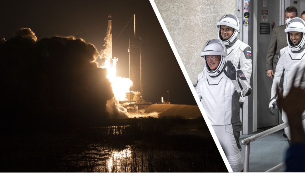 Zwei Amerikaner, ein Russe und ein Emirati an ISS angekommen | Baseljetzt