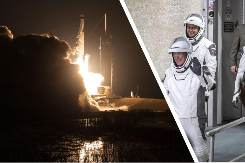 Zwei Amerikaner, ein Russe und ein Emirati an ISS angekommen