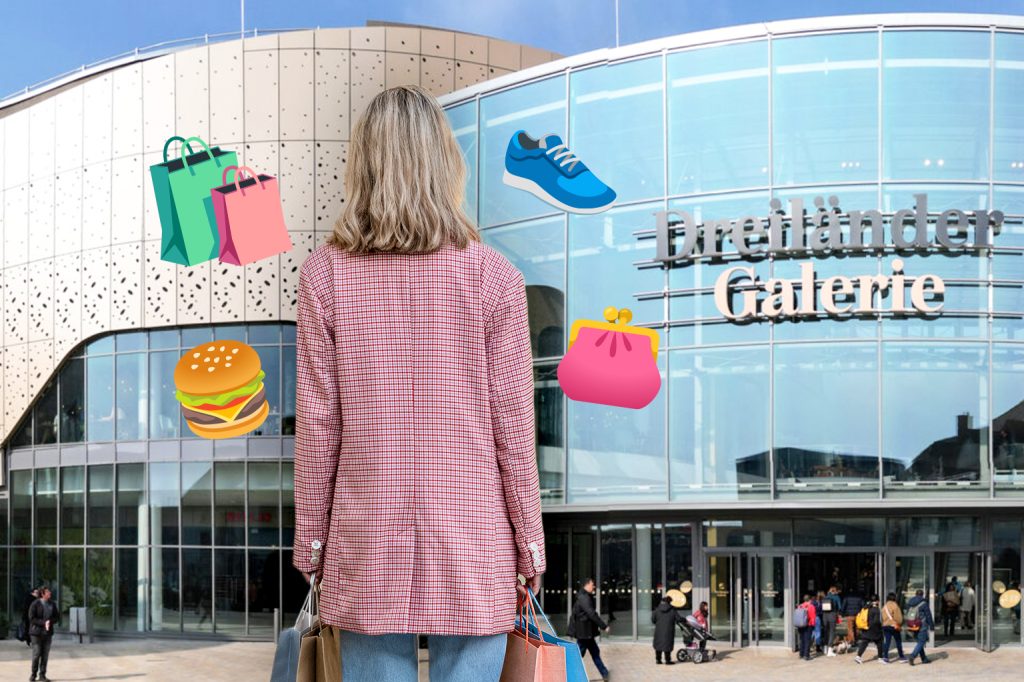 Viel leere Läden in der Dreiländergalerie