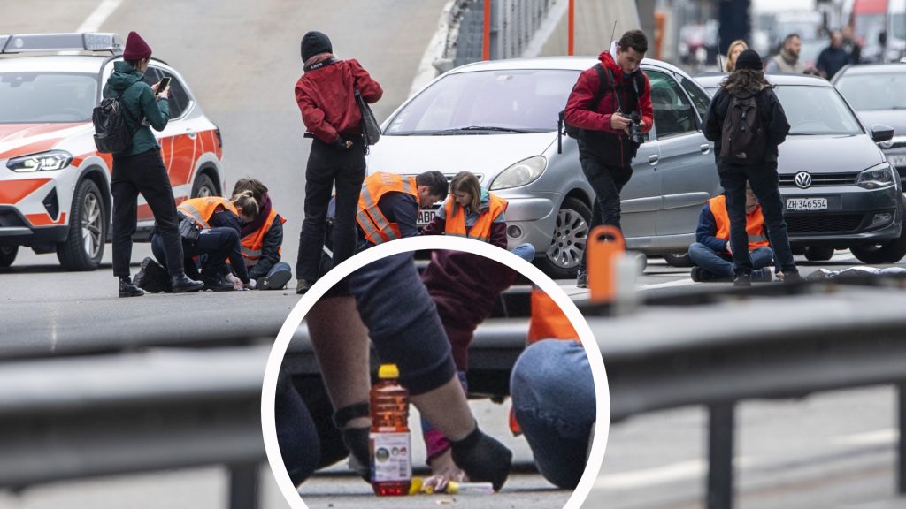 Polizei löst Klimaaktivisten «mit Sorgfalt und Geduld» von der Strasse