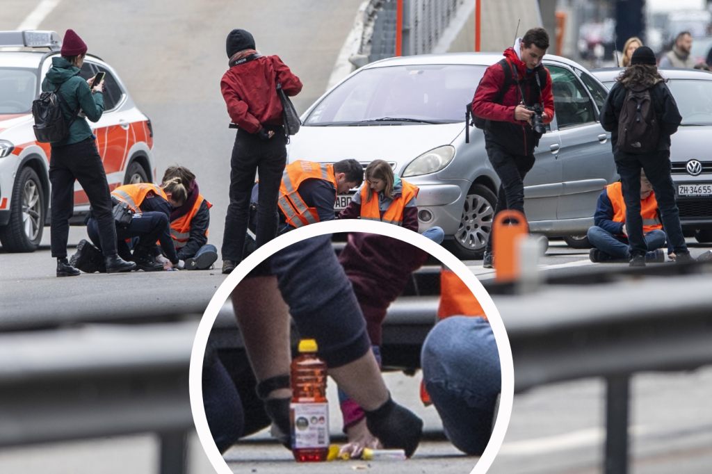 Polizei löst Klimaaktivisten «mit Sorgfalt und Geduld» von der Strasse