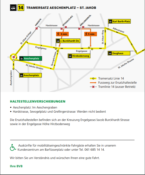 Ich styyg (nid) ins Drämmli 14 yy – wie du jetzt zum Joggeli kommst