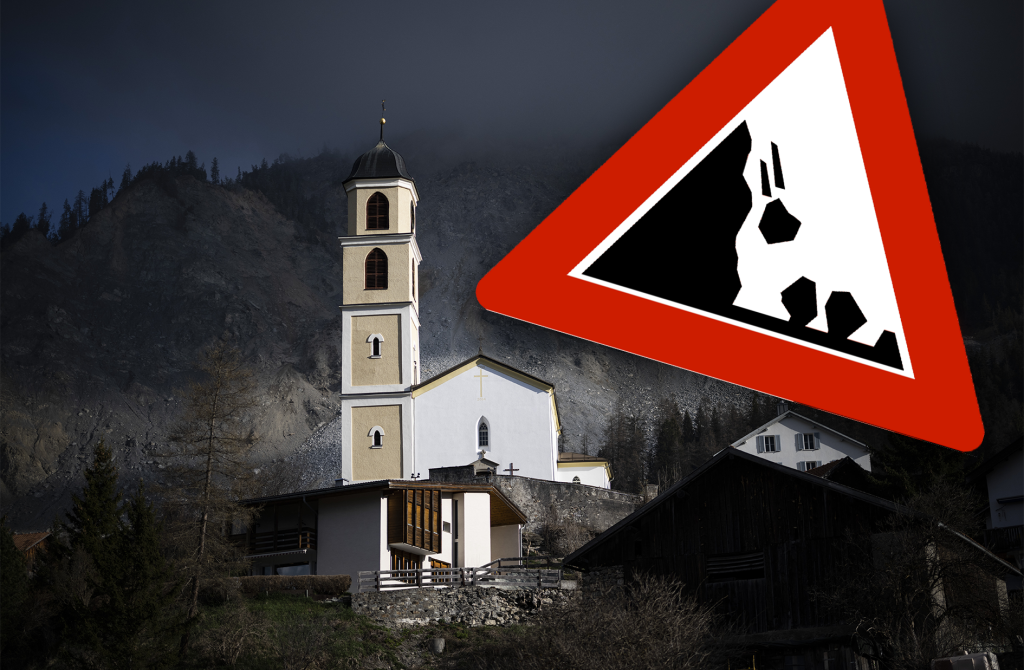 Bündner Bergdorf droht wegen Felssturz die Evakuierung