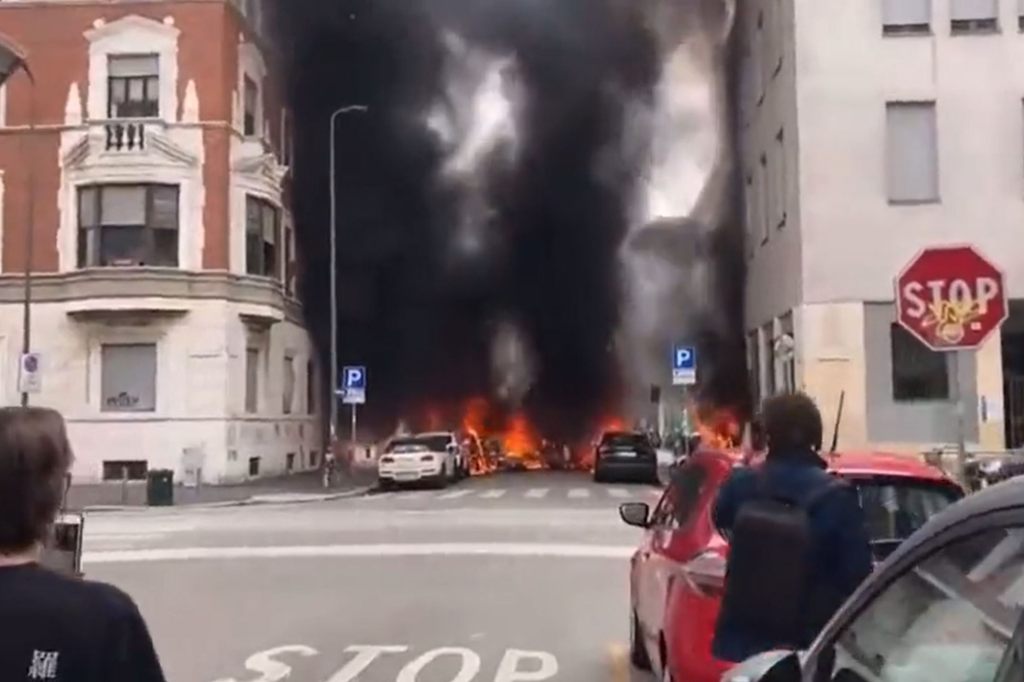 Explosion im Zentrum von Mailand