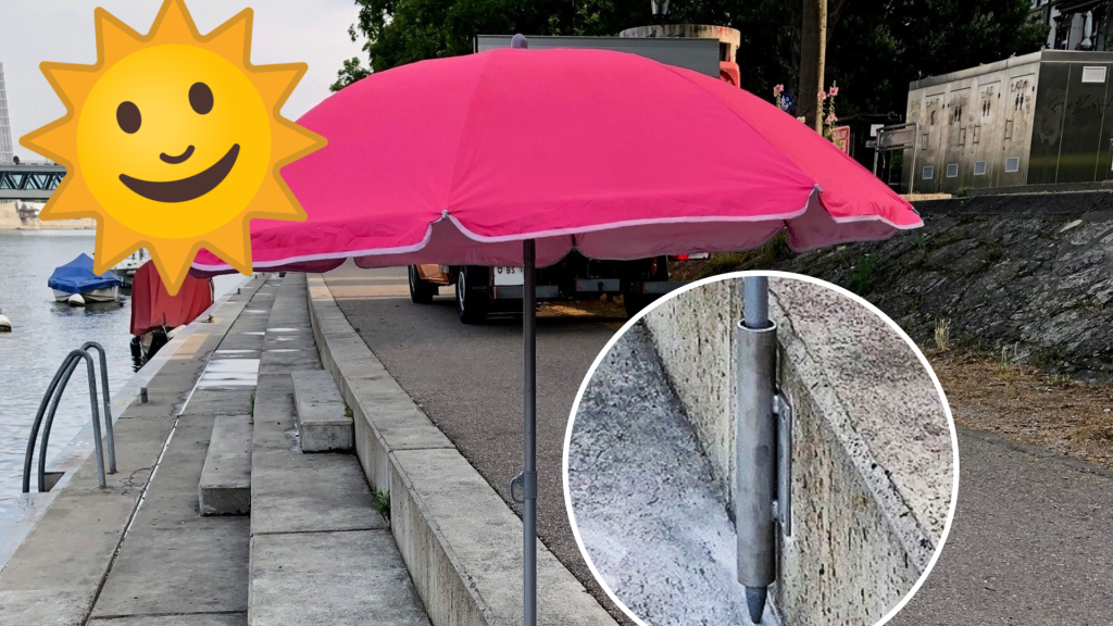 Jetzt kannst du deinen eigenen Sonnenschirm am Rheinbord aufstellen