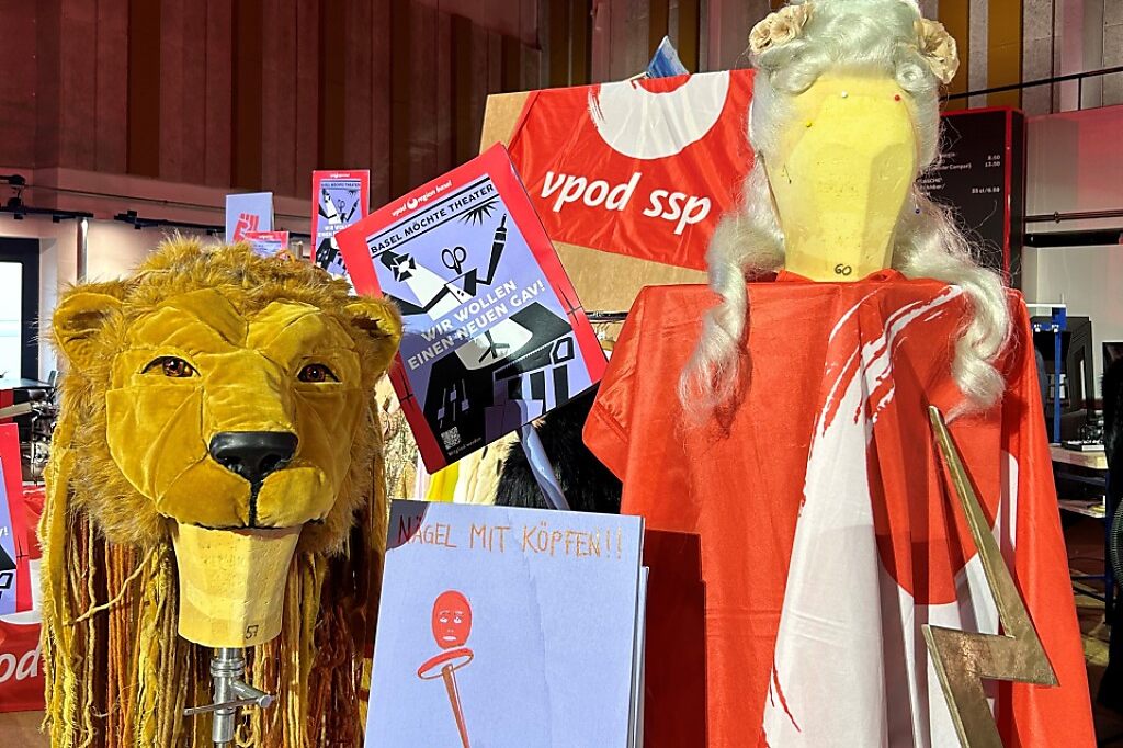 Eine Installation als Protest gegen Verzögerung der GAV-Verhandlungen