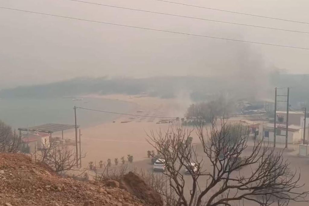 Tausende Touristen fliehen vor Waldbrand auf Rhodos