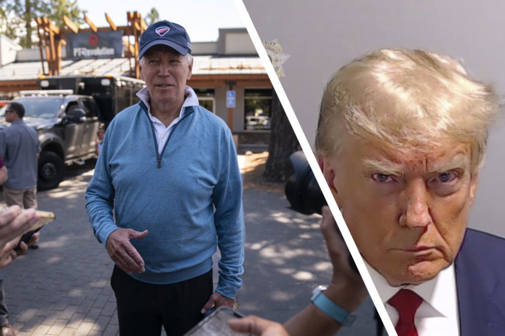 US-Präsident Biden über Trumps Polizeifoto: «Gut aussehender Typ»