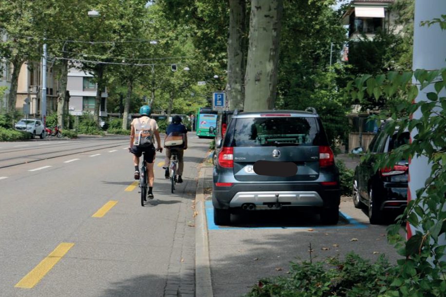 Hier besteht ein erhöhtes «Dooring»-Risiko