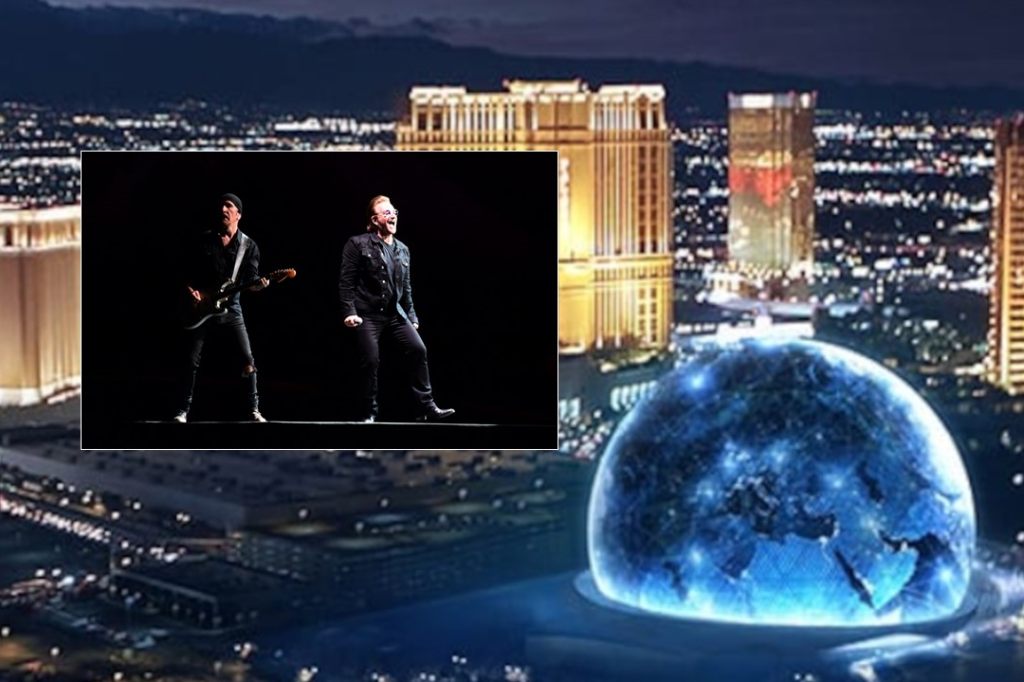 U2 eröffneten gigantische Eventhalle in Las Vegas