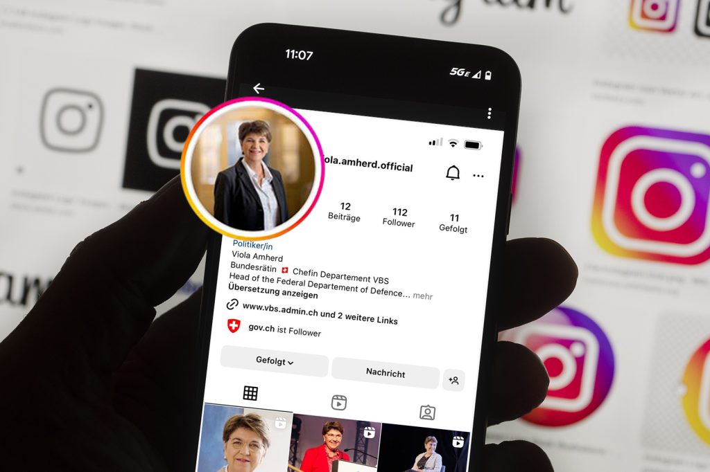 Viola Amherd ist neu auf Instagram