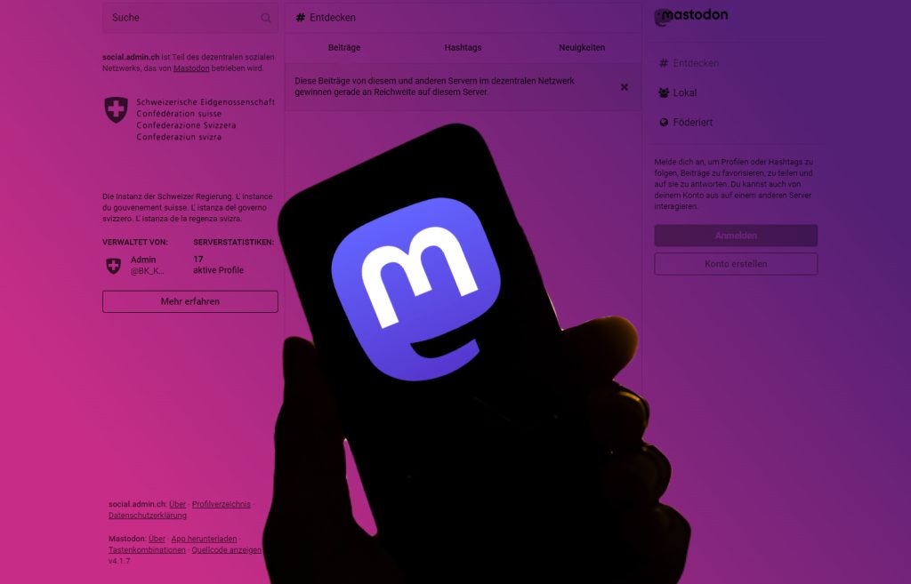 Der Bund ist jetzt auch auf Mastodon