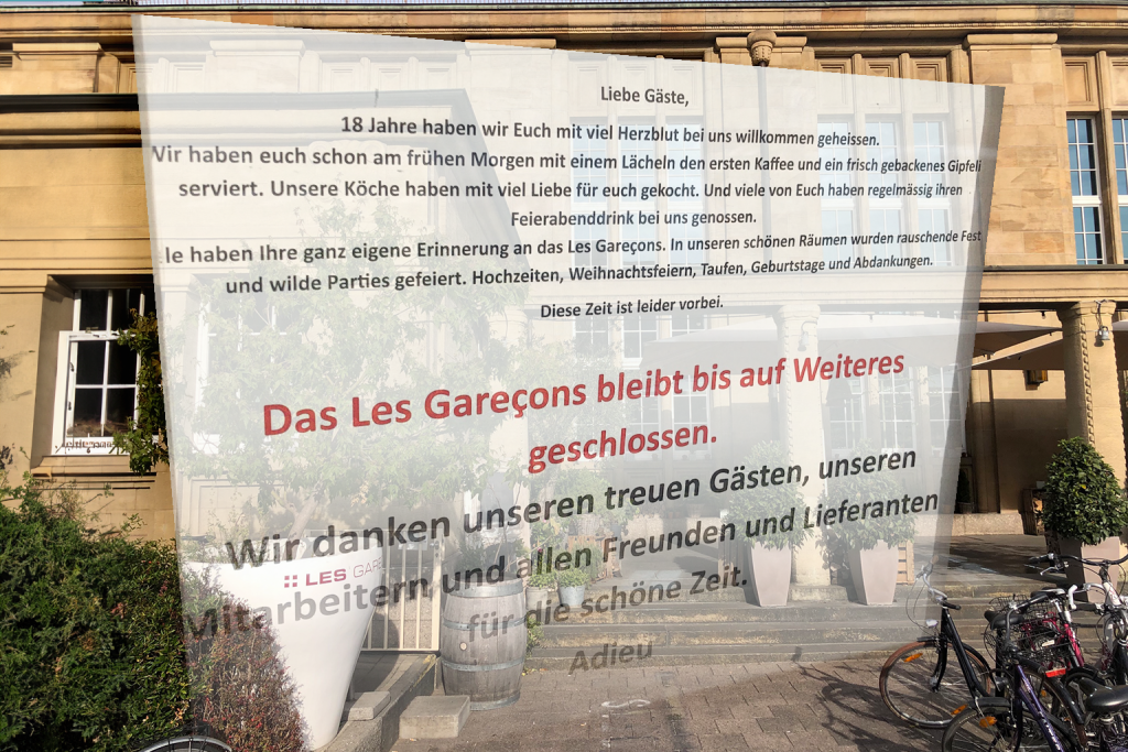 Mit Les Gareçons schliesst das nächste Basler Restaurant