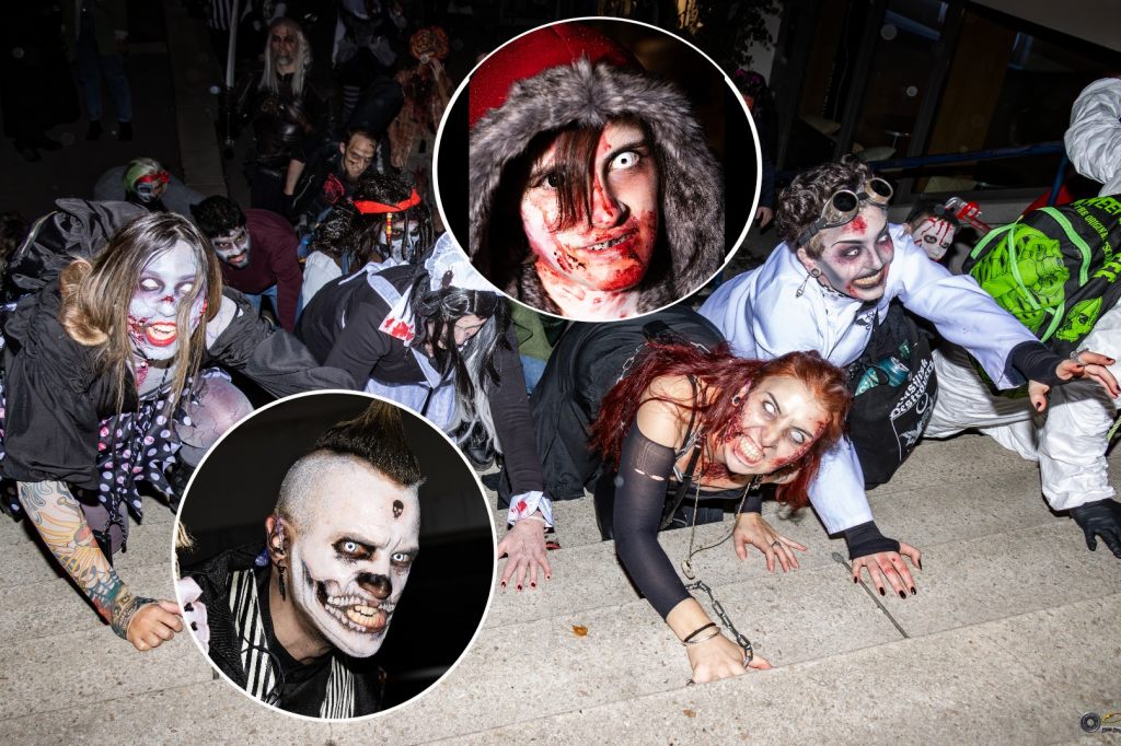 Eine monströse Parade durch die Stadt: So gruselig war der Zombie Walk