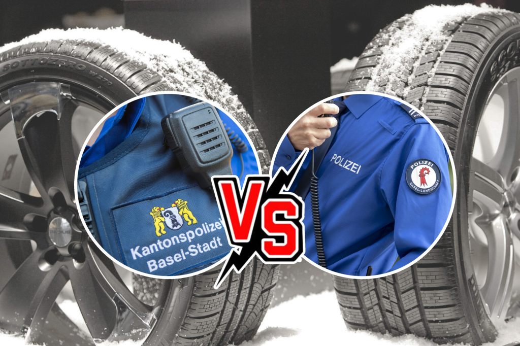 Polizei-Battle: Wer montiert schneller die Winterreifen?