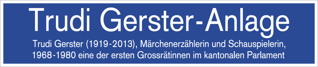 Anlagen in Basel werden nach «Dare» und Trudi Gerster benannt