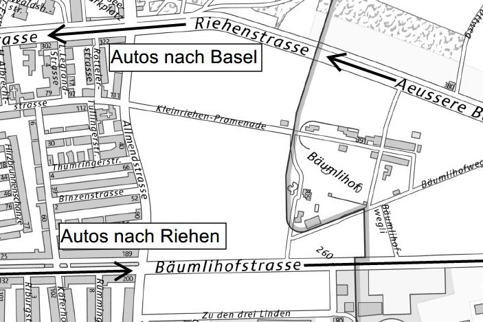 Zwischen Riehen und Basel kommt es zu Verkehrsbehinderungen