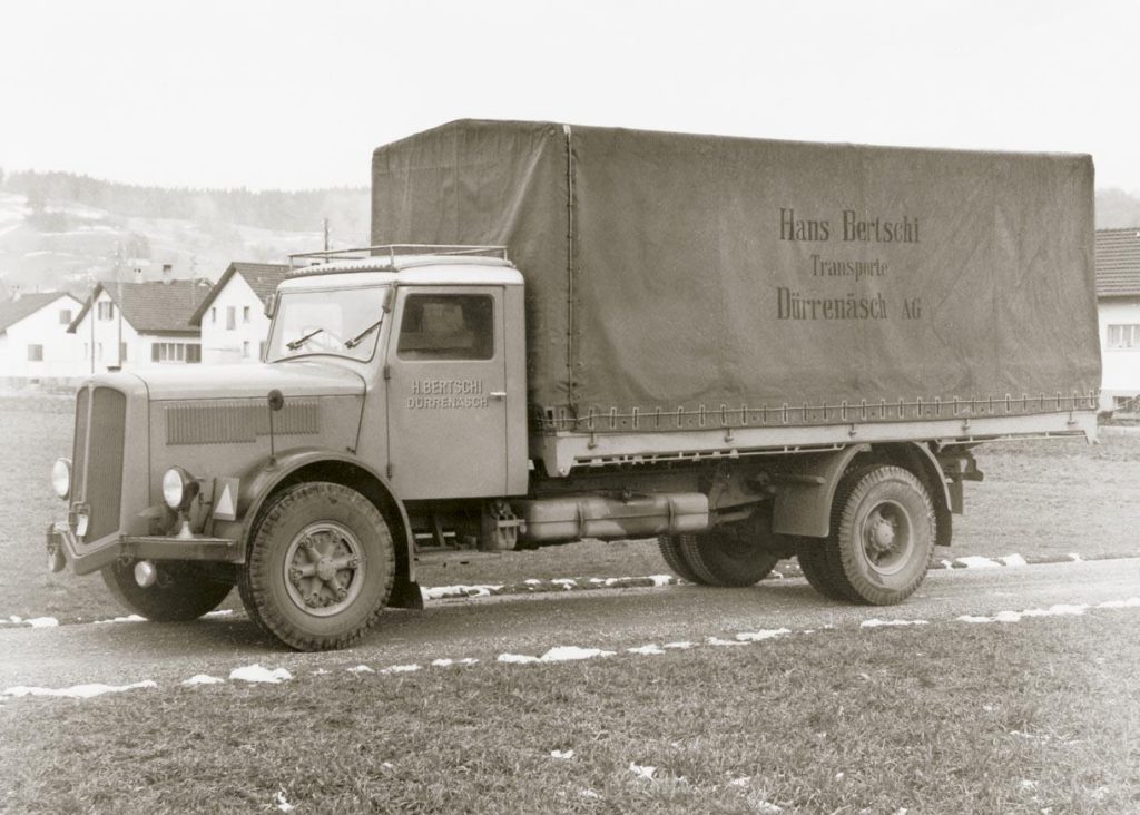 Mit diesem Lastwagen fing bei Familie Bertschi alles an