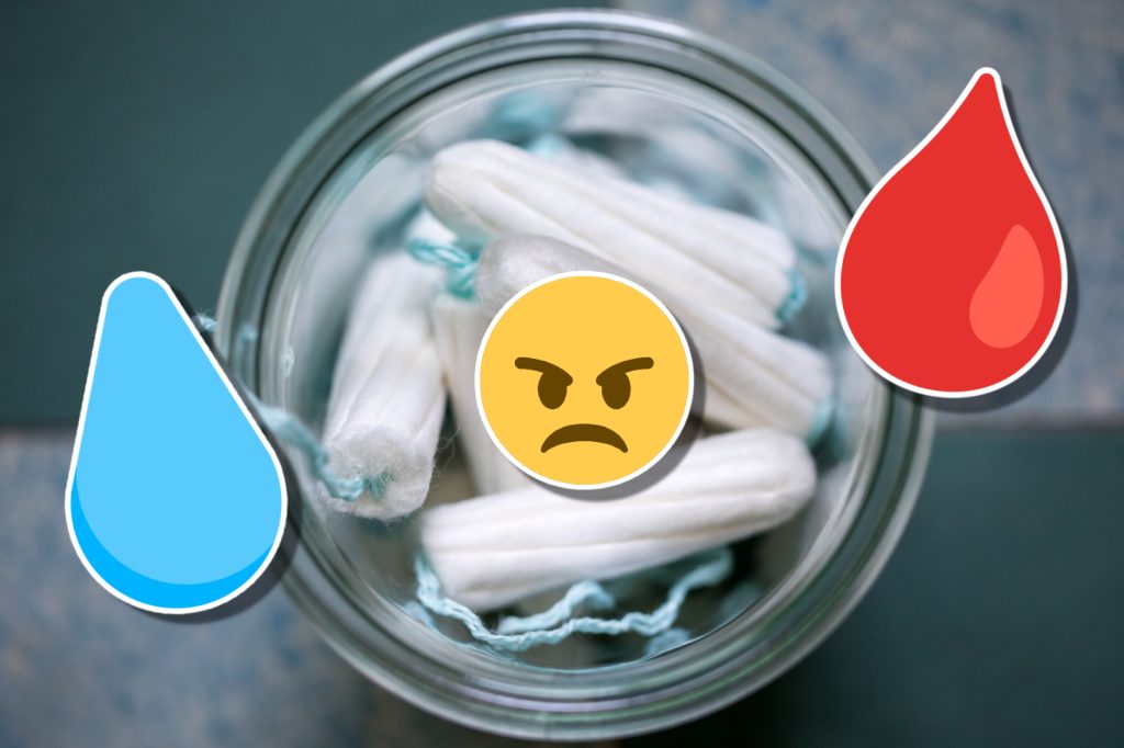 Wusstest du, dass Tampons mit Wasser statt Blut getestet wurden?