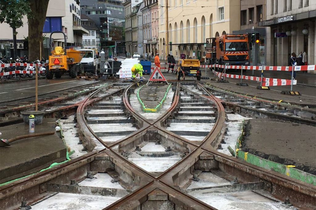 Keine Trams zwischen Barfi und Marktplatz: Gleisanlage am Steinenberg wird erneuert