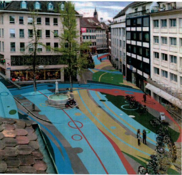 Grösstes Asphaltkunstbild der Schweiz: Rümelinsplatz wird bald in Farbe getaucht