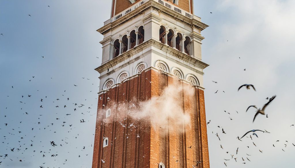 Der Markusturm in Venedig bröckelt