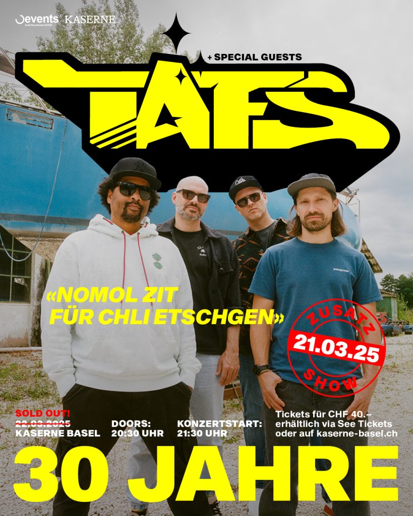 Sold out nach zwei Wochen: «TAFS» spielt Zusatzkonzert in der Kaserne