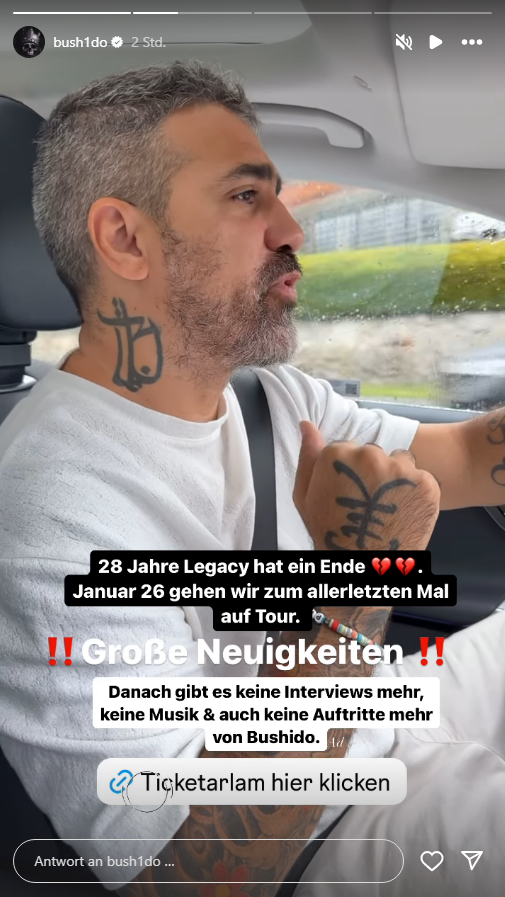 «Keine Interviews, keine Musik & keine Auftritte mehr»: Bushido kündigt Karriereende an