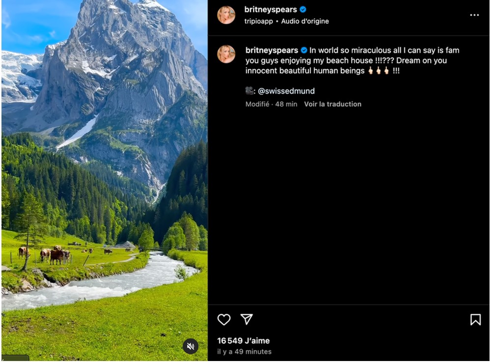 Britney Spears repostet Video von Basler Influencer