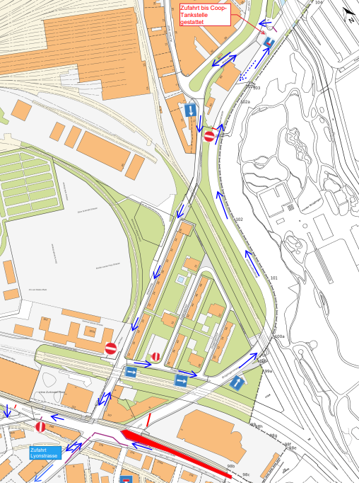 Noch mehr Verkehrseinschränkungen am Dreispitz