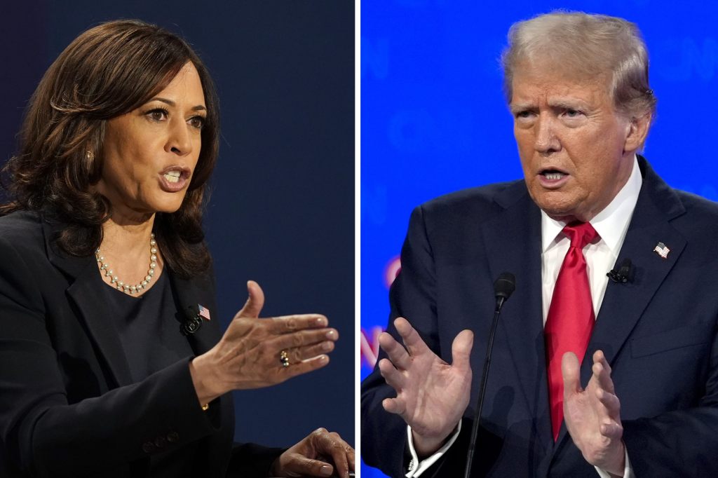 Umfrage vor TV-Duell: Enges Rennen zwischen Trump und Harris