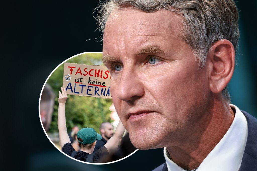 Demonstration gegen AfD-Wahlerfolg in Thüringen