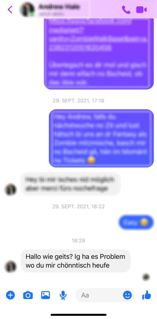 Wenn du diese Nachricht erhältst, wurde das Facebook-Profil gehackt