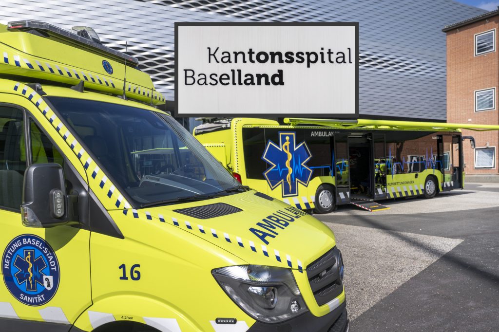 Kantonsspital-Rettungswagen neu auch in Pratteln stationiert