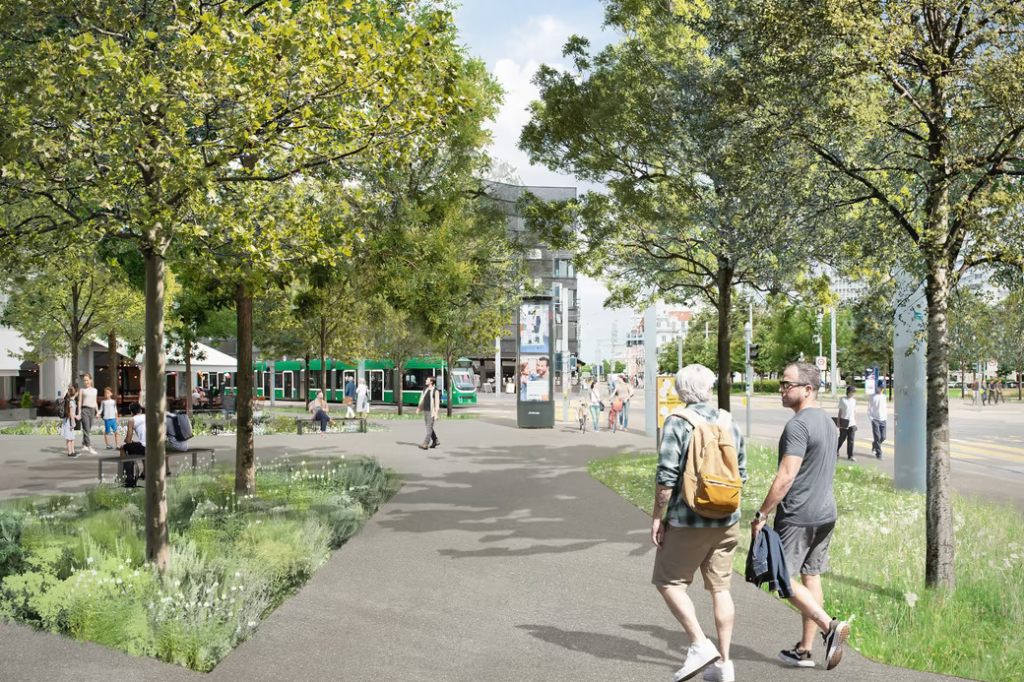 Von grau zu grün: Voltaplatz wird aufgewertet