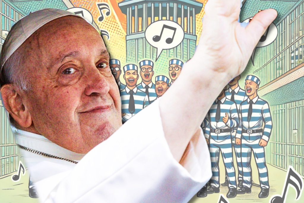 Gefangenenchor singt für den Papst