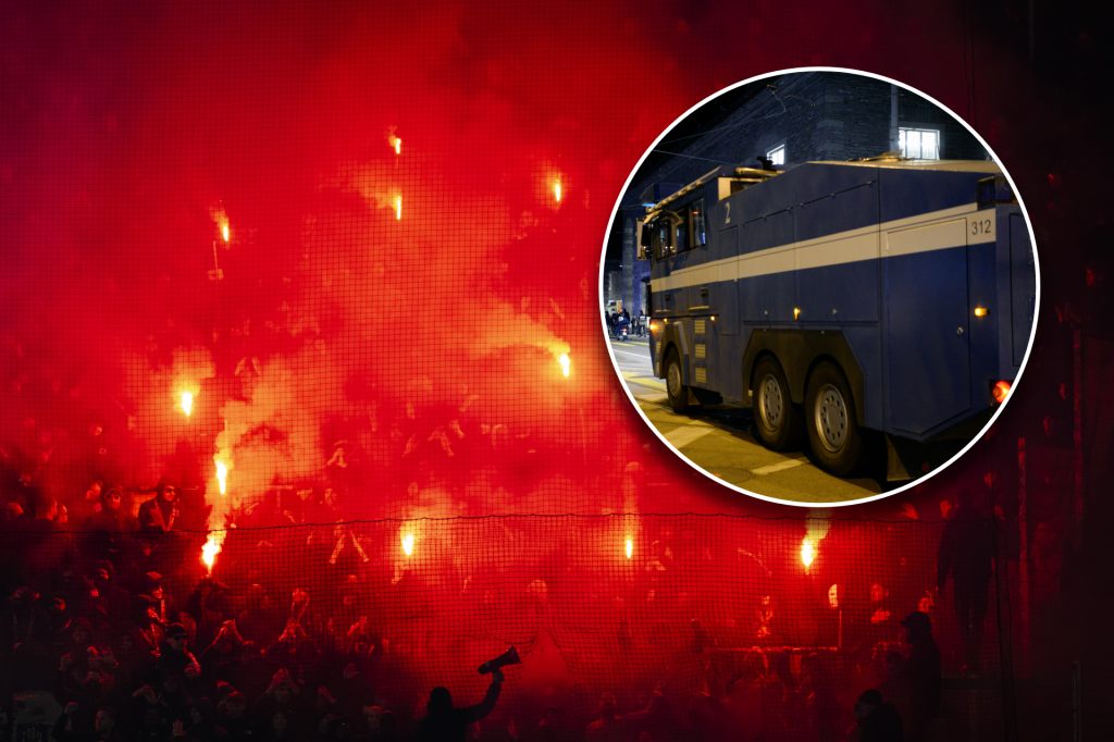 Lausanner Polizei setzt Wasserwerfer gegen Fussballfans ein