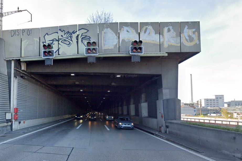 Nächtliche Bauarbeiten am Schweizerhalle-Tunnel bei Muttenz