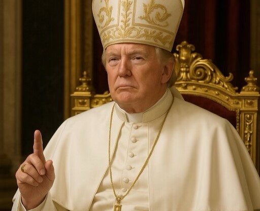 Trump zeigt sich als Papst