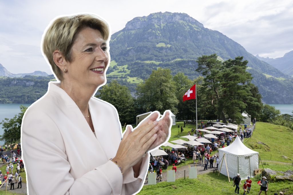 Bundespräsidentin Keller-Sutter feiert den 1. August auf dem Rütli