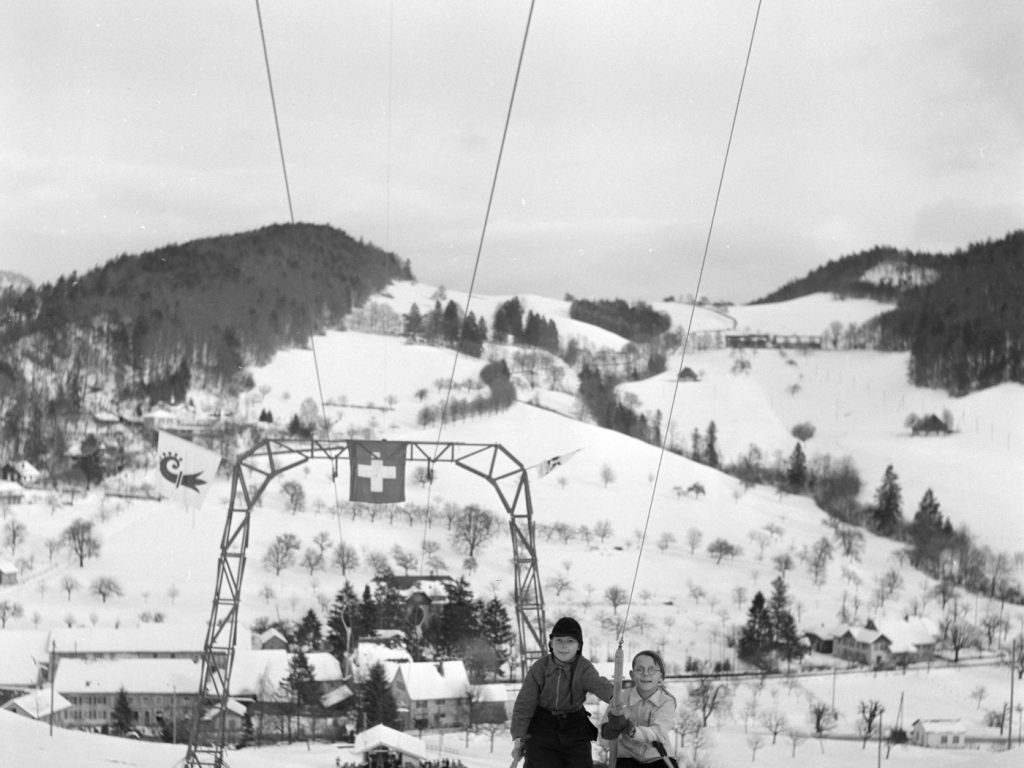 Der untere Skilift in Langenbruck BL wird abgebrochen