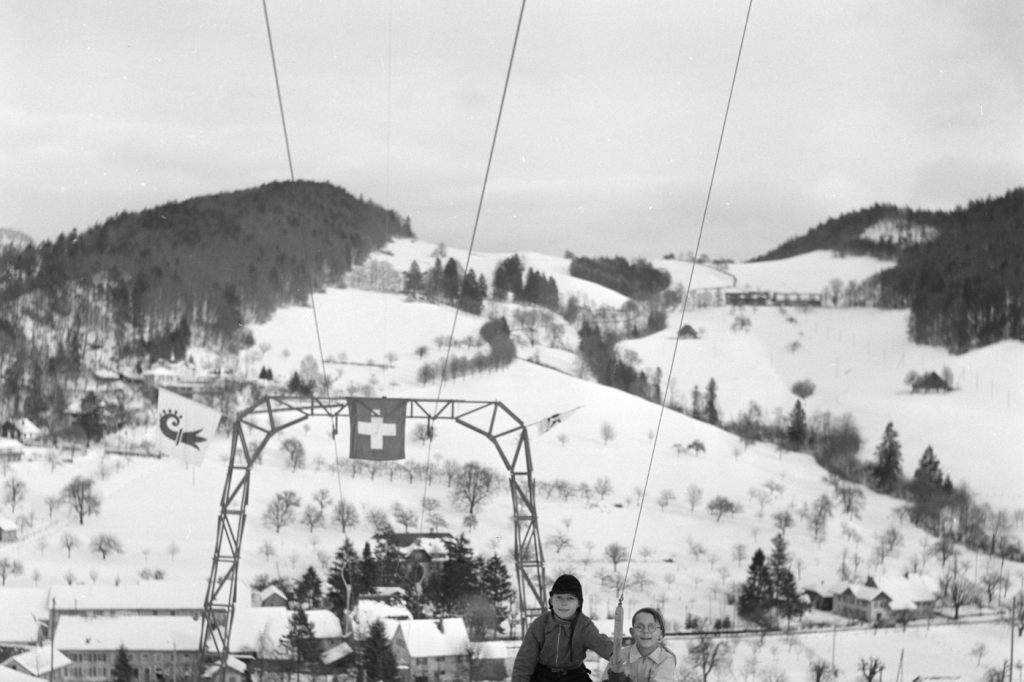 Der untere Skilift in Langenbruck BL wird abgebrochen