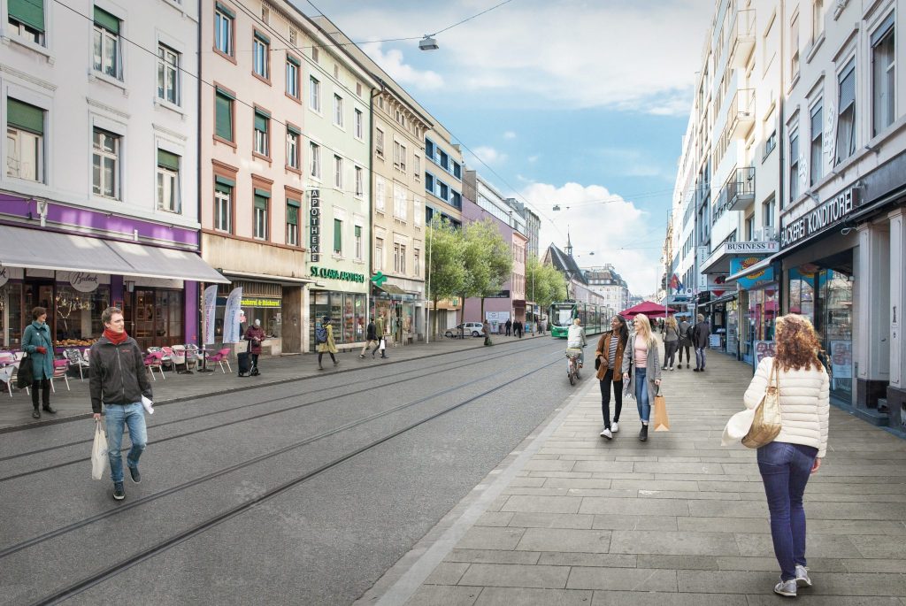 Wegen Bauarbeiten fahren keine Drämmli durch die Clarastrasse